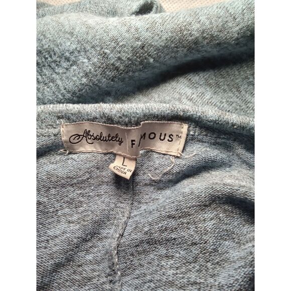 Absolutely Famous women LG Blue Long Sleeve Embroidery Tunic Round‎ Neck - Picture 9 of 10